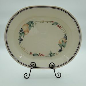 Corelle Abundance Serving Platter Corning Oval Serving Dish with Fruit Pattern